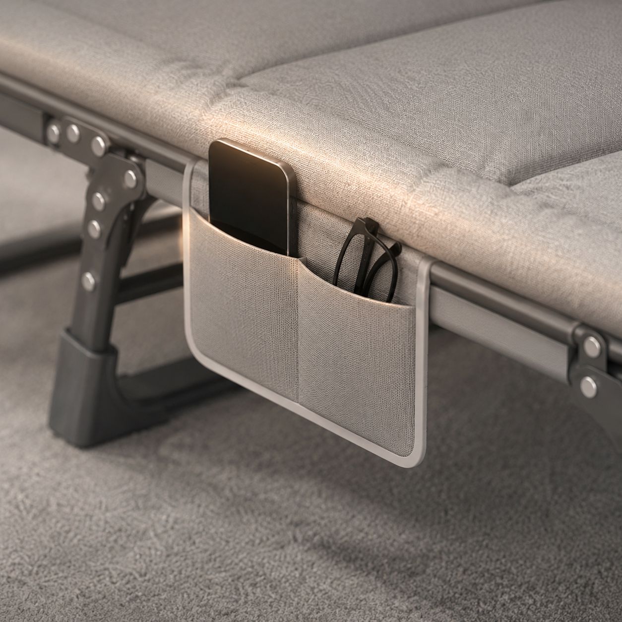 Adjustable reclining feature of JC Folding Chair