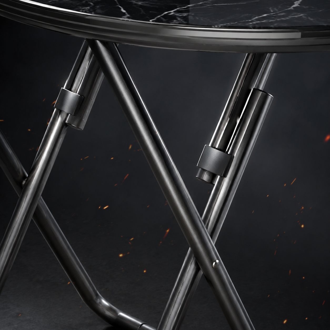 Easy-to-store folding table for flexible spaces