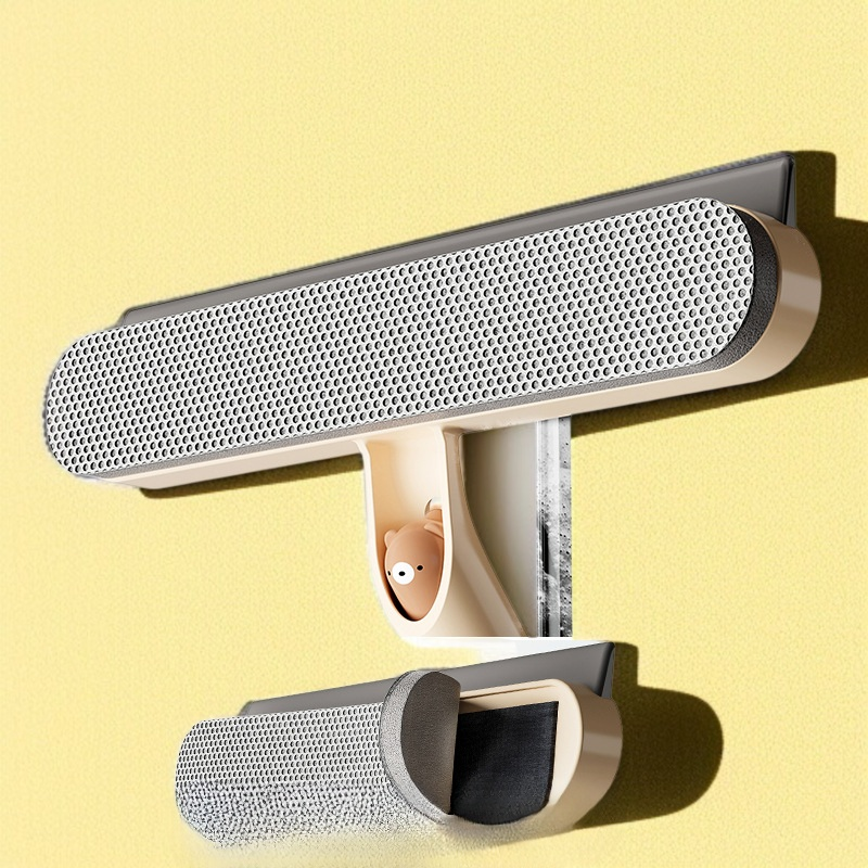 Waterproof mirror brush for bathroom cleaning