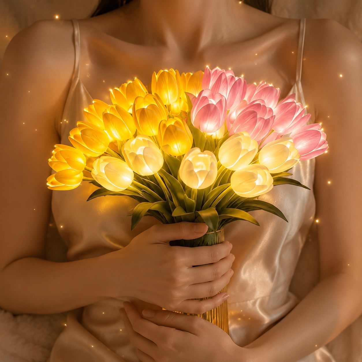 LED tulip night light gift for loved ones