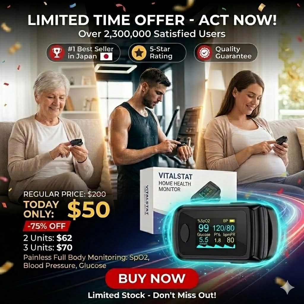 The All-In-One Health Monitor That Fits on Your Thumb., 3 Vital Signs. 1 Simple Clip. 5 Seconds Flat!