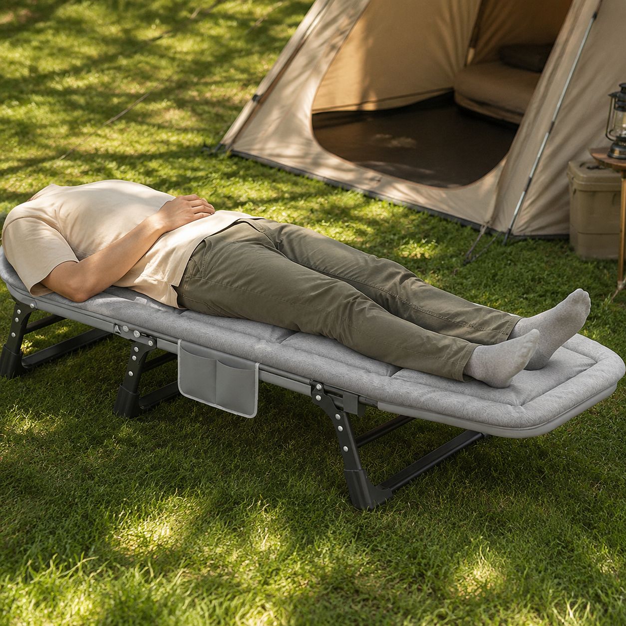 JC Portable Folding Office Rest Chair side view