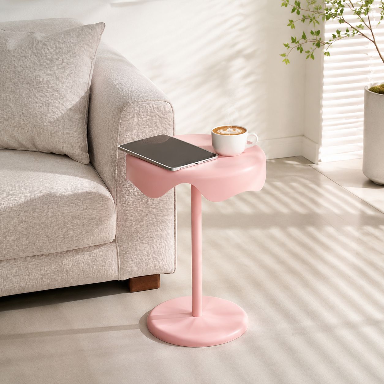 Compact Movable Tea Table Bedside Table Sofa Side Table