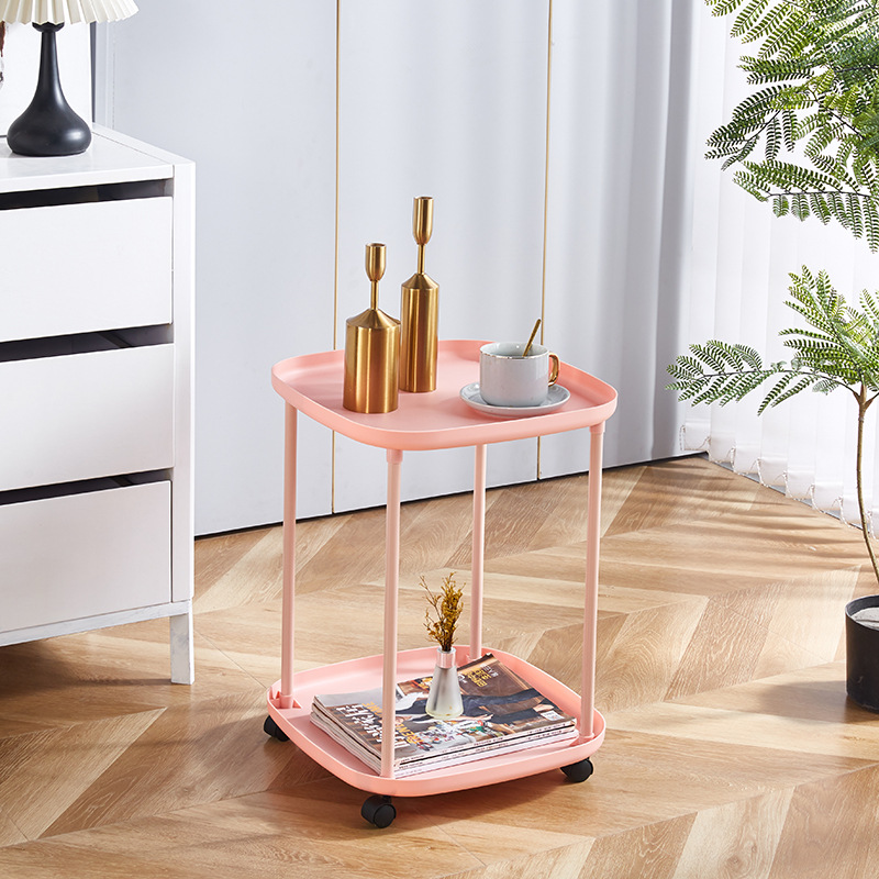 Compact Movable Tea Table Bedside Table Sofa Side Table