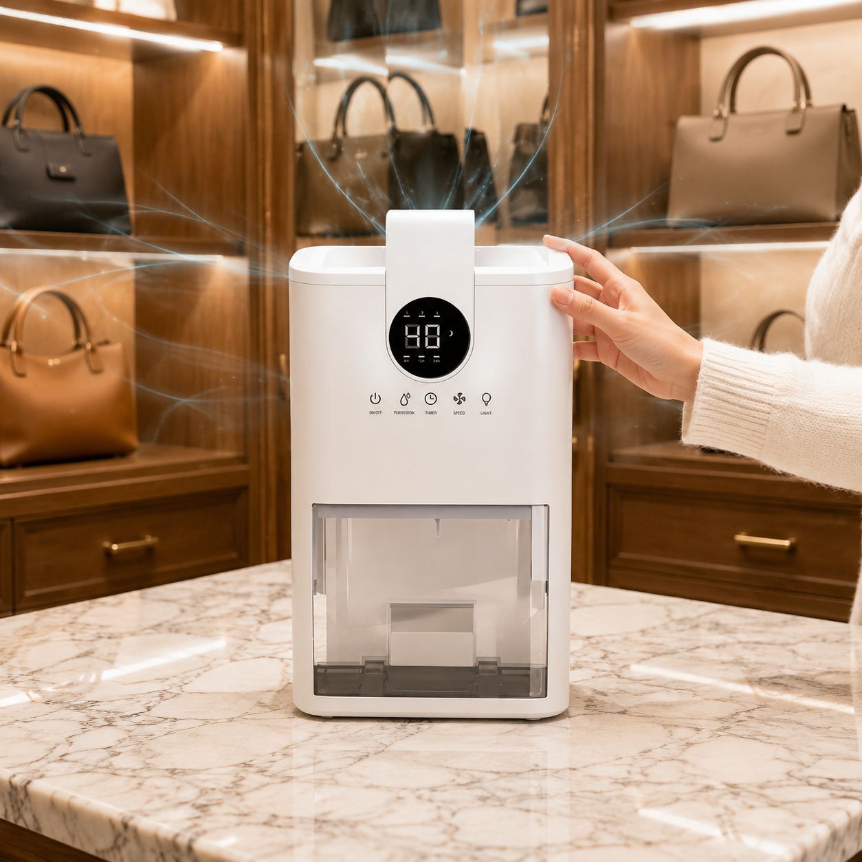 Small Indoor Dehumidifier, Suitable for Bathroom and Wardrobe