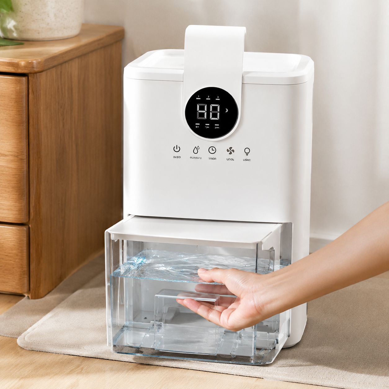 Efficient dehumidifier for small spaces