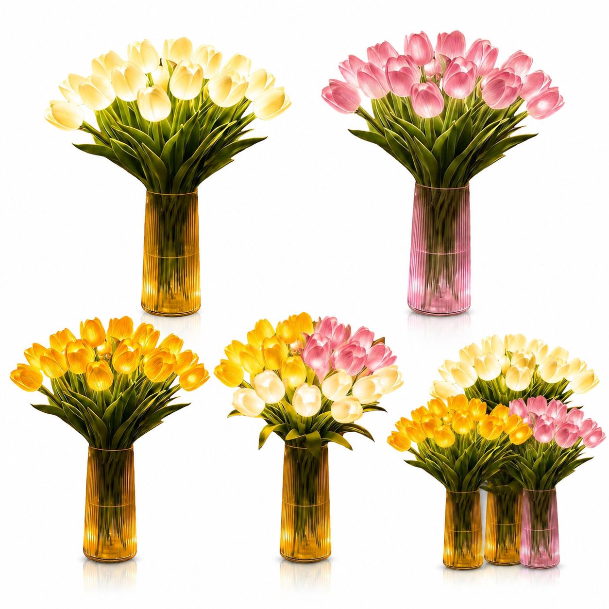 Romantic Tulip LED Night Light Artificial Flower Ornament