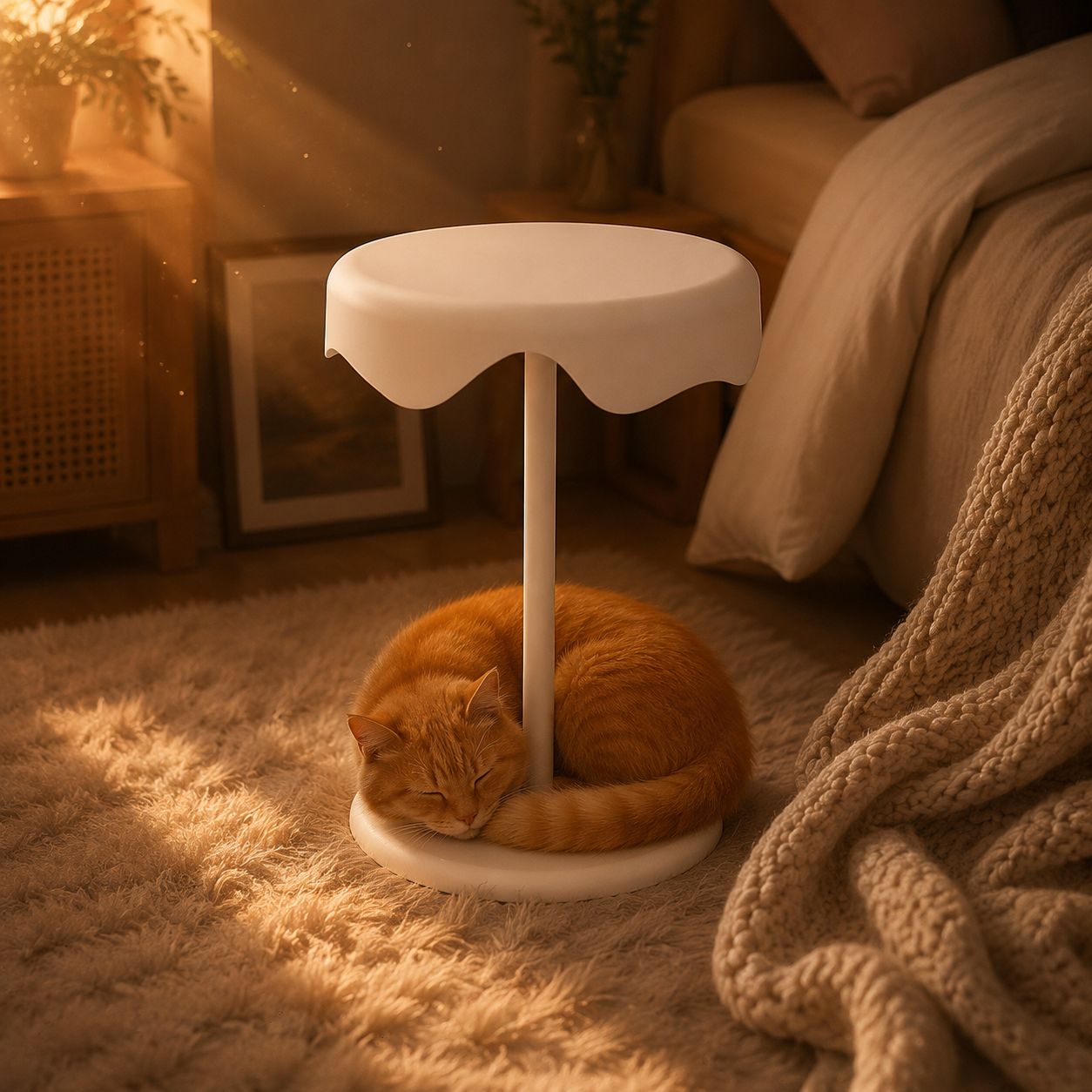 Modern portable tea table in living room