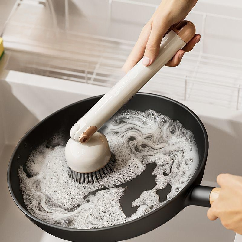 Brosse de nettoyage à manche long pour ustensiles de cuisine
