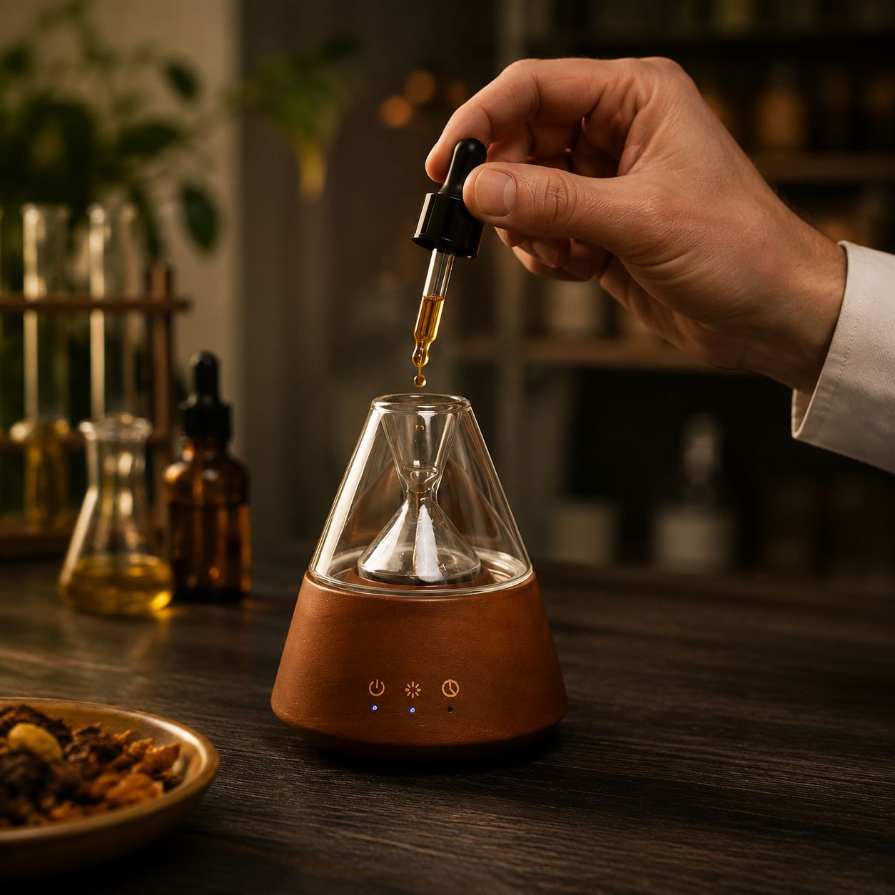 Ultrasonic Essential Oil Diffuser in Bedroom