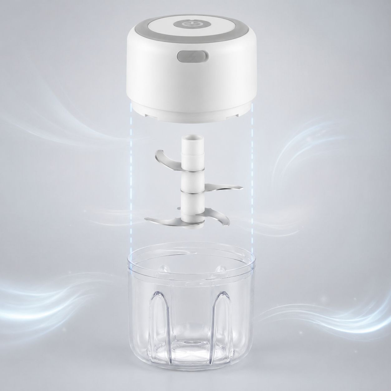 Lightweight garlic mincer with USB charging
