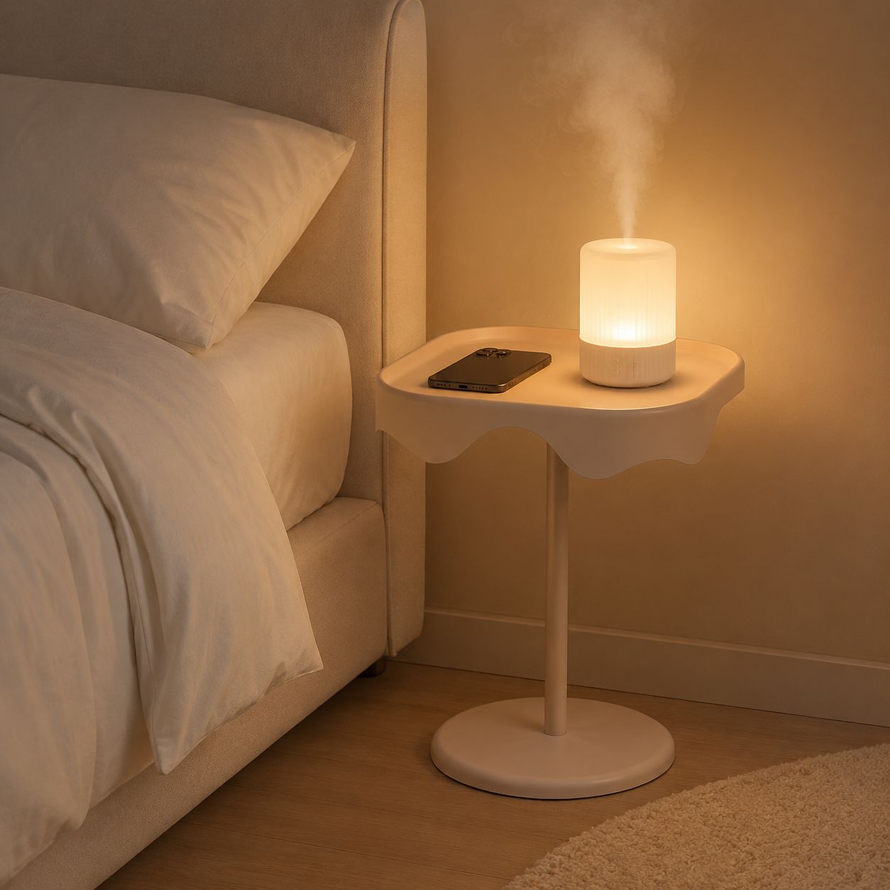 Compact Movable Tea Table Bedside Table Sofa Side Table