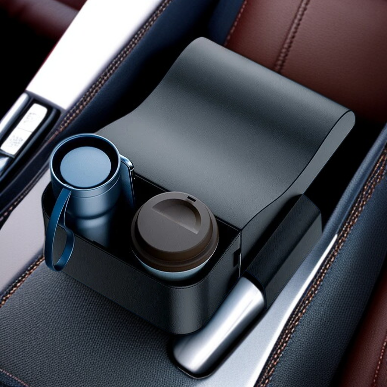 Auto-Armlehnenbox, Booster-Pad, Mittelarmlehne, Ellenbogenauflage, Leder-Pad, Wasserbecherhalter, Au