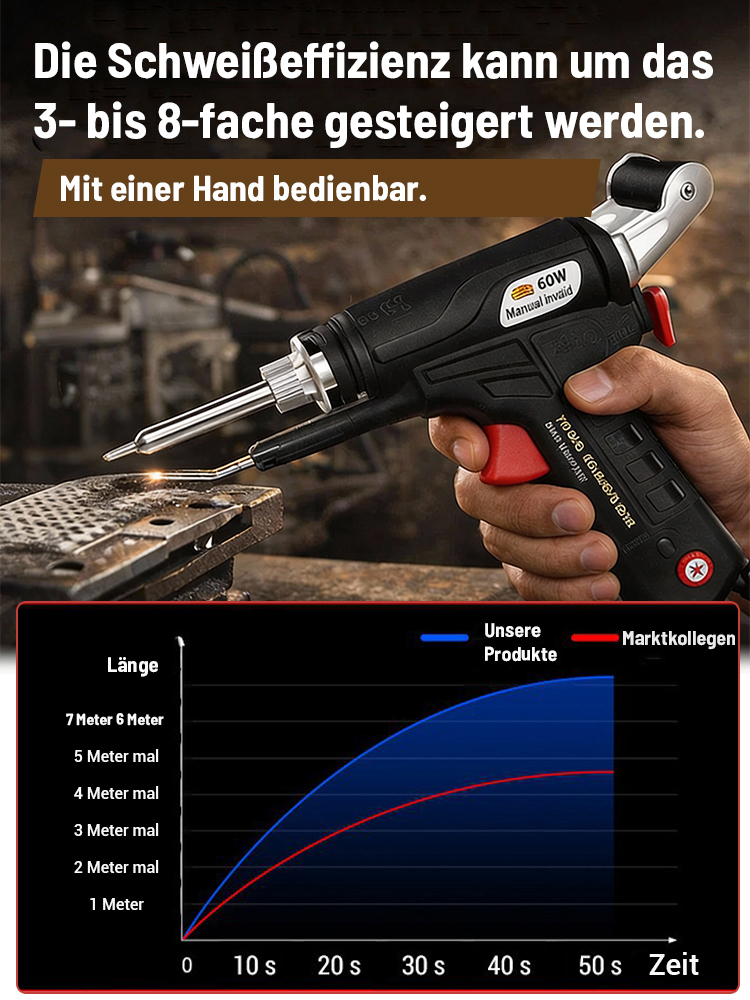 90-480 Grad Celsius einstellbares tragbares Laserschweißgerät 899A Schwarz