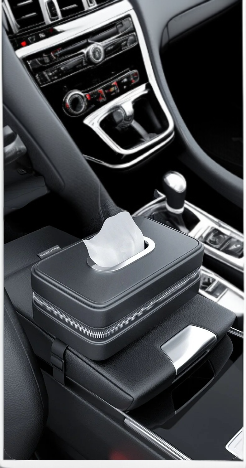 Stilvolle Taschentuchbox im Auto