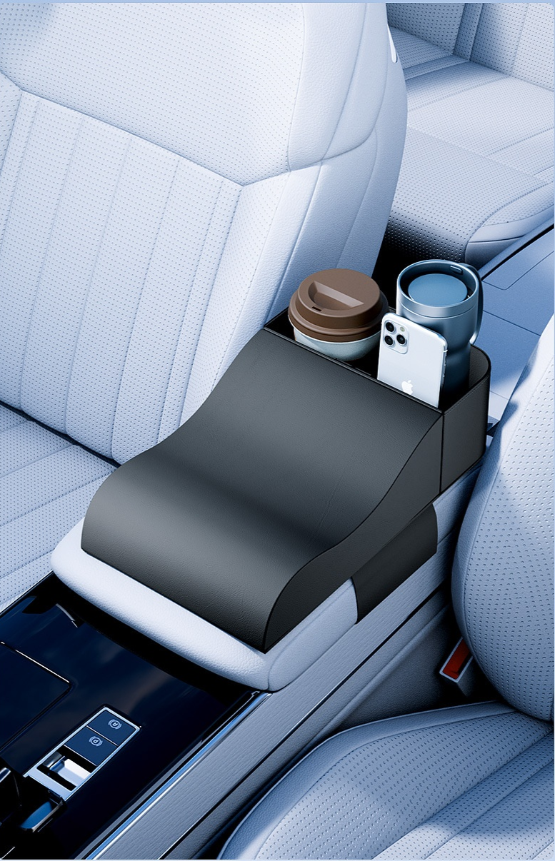 Wasserbecherhalter integriert in Armlehnenbox