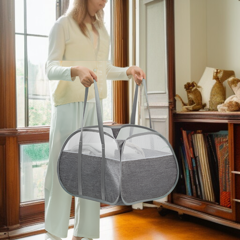 Panier à linge pliable facile à transporter