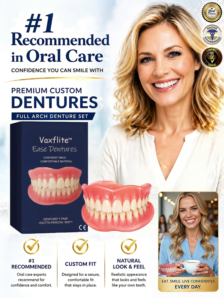 [No. 1 in Oral Care] Premium Custom Full-Mouth Denture Set
