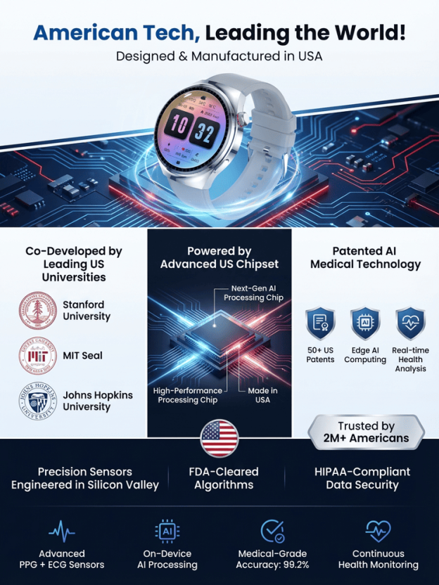 【Recommended by MDs!】The Newest Smart Health Watch！US Technology: 10 Years Ahead of China！