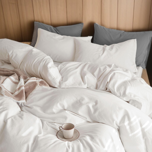 300TC King Size Bamboo Flat Bed Sheet & Duvet Cover Set with Bamboo Filling