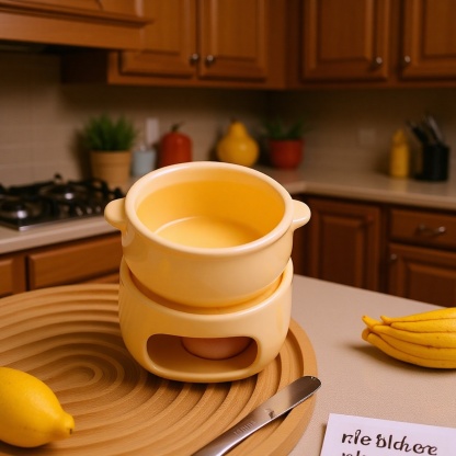 Ceramic chocolate melting heater, household chocolate fountain machine, cheese fondue heater, candle