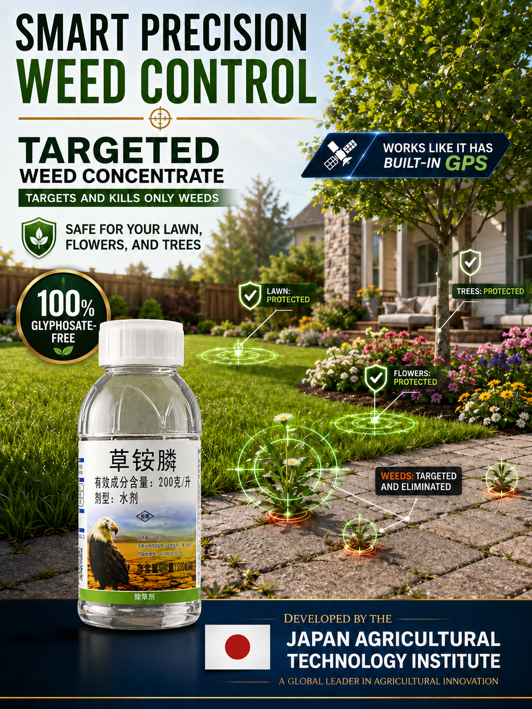 Ultimate Pro Weed Killer Concentrate: Visible Results in 3 Hours, 10x Money-Back Guarantee！Trusted by top-tier golf courses and professional landscapers straight from Japan.