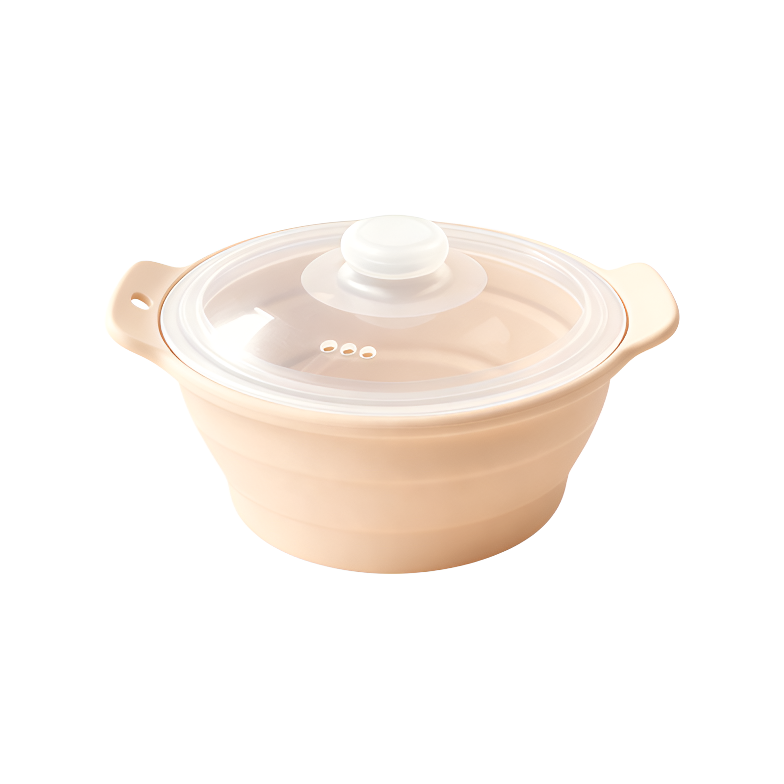 [New Lifestyle Support/Time-Saving Cooking] Foldable Silicone Steamer, Microwave Cookware, 1250ml Ca
