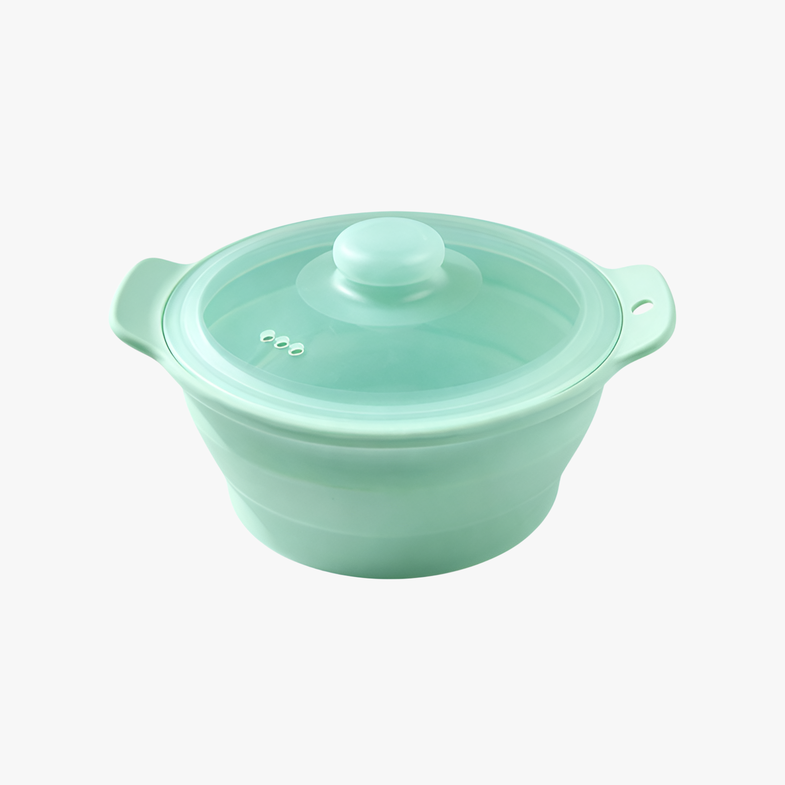 [New Lifestyle Support/Time-Saving Cooking] Foldable Silicone Steamer, Microwave Cookware, 1250ml Ca