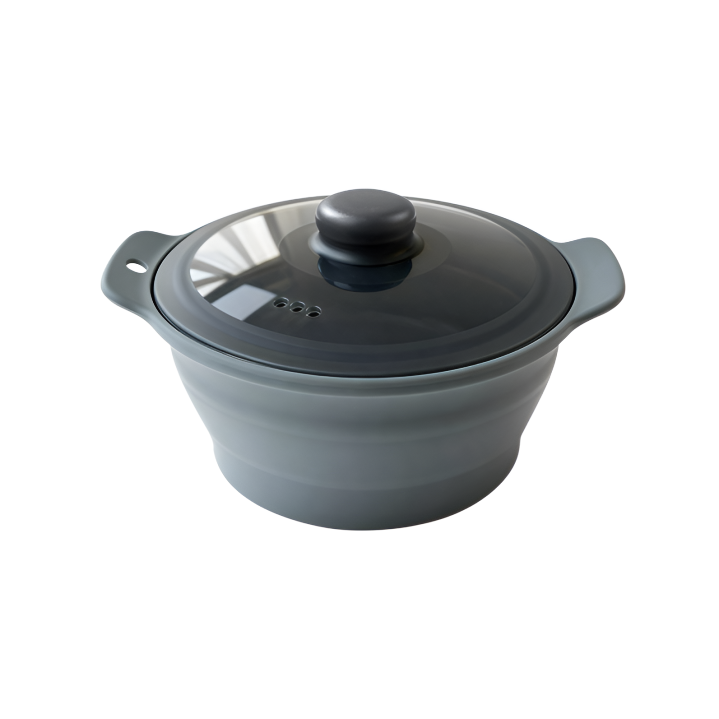 [New Lifestyle Support/Time-Saving Cooking] Foldable Silicone Steamer, Microwave Cookware, 1250ml Ca