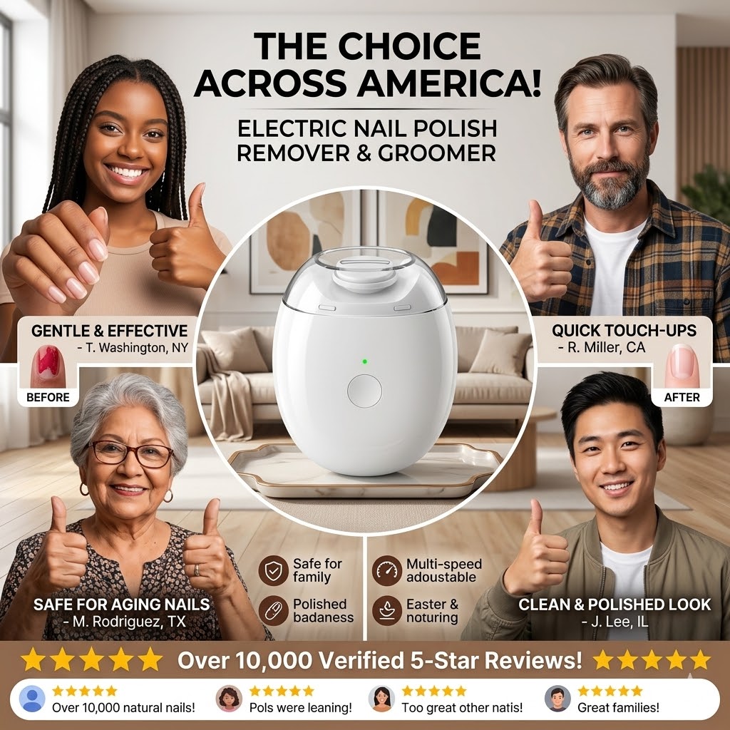 【A Must-Have for Every Household!】Electric Nail Polish Remover 😍 Automatic trimming and polishing at the touch of a button for instantly smooth, burr-free nails.