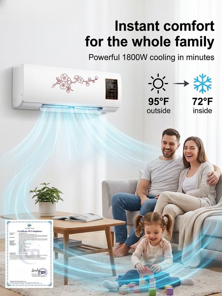 Hot and cold wall-mounted home air conditioner