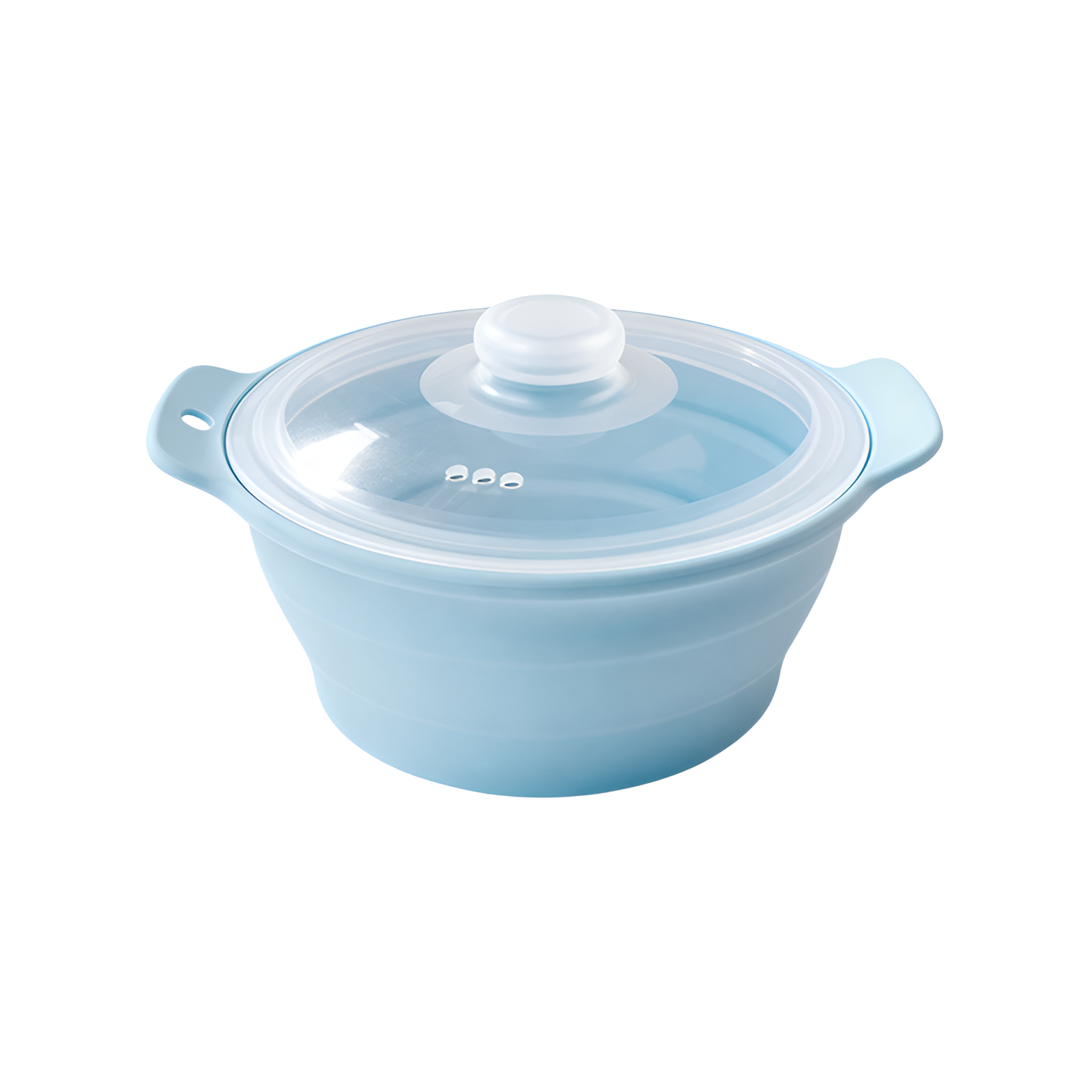 [New Lifestyle Support/Time-Saving Cooking] Foldable Silicone Steamer, Microwave Cookware, 1250ml Ca