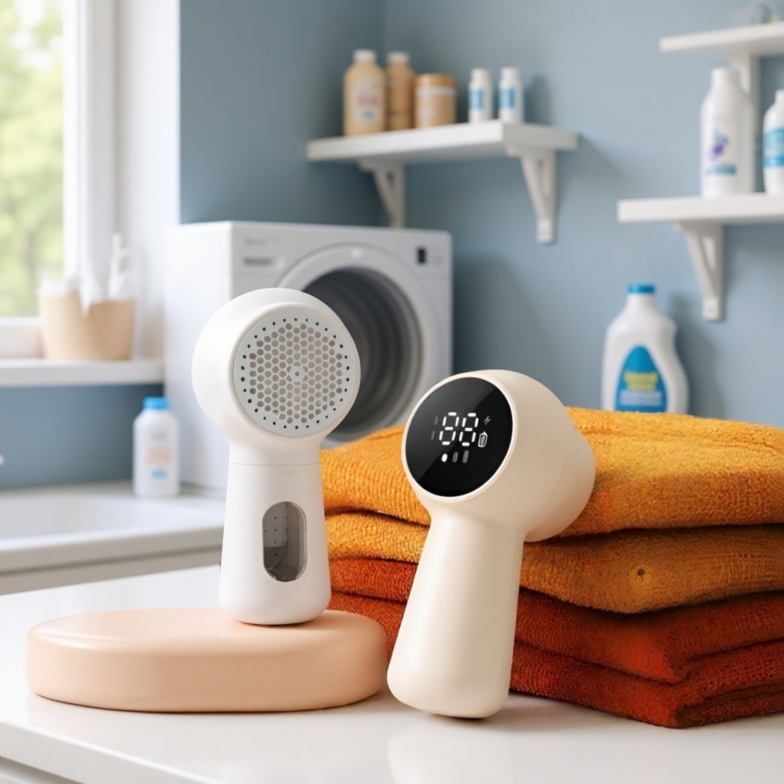 Electric Lint Remover with LED Display to Show Remaining Lint & 6 Blades for Powerful Cutting. Cordl