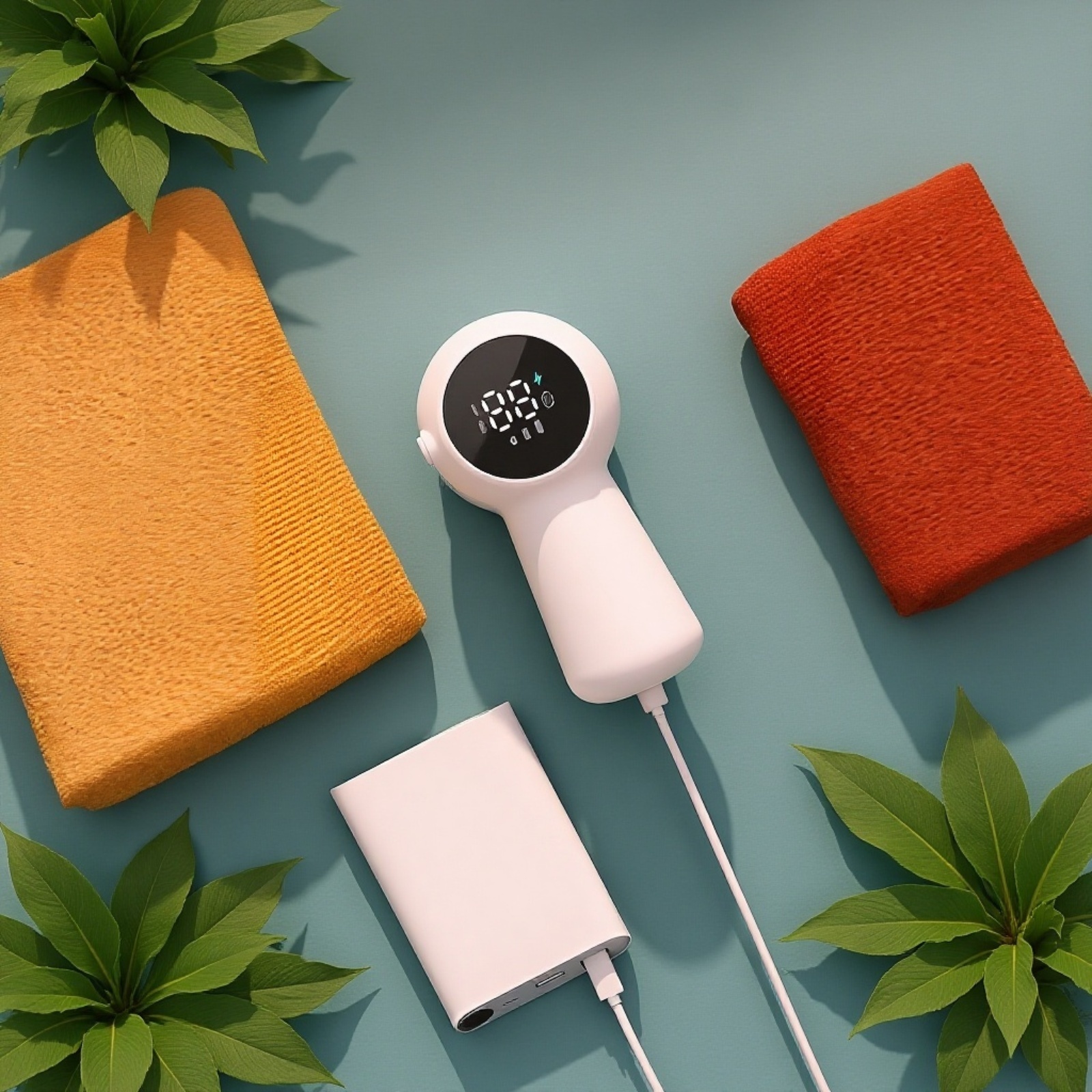 Electric Lint Remover with LED Display to Show Remaining Lint & 6 Blades for Powerful Cutting. Cordl