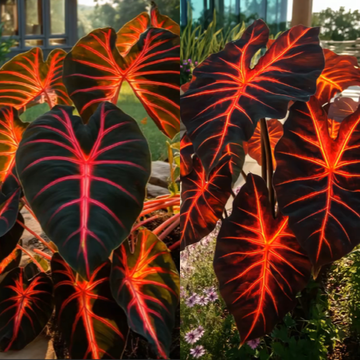 🔥🖤Láng Fekete Piros Ritka Hosta Virág Magvak🎁2025 Különleges Ajánlat-Clara Rosan