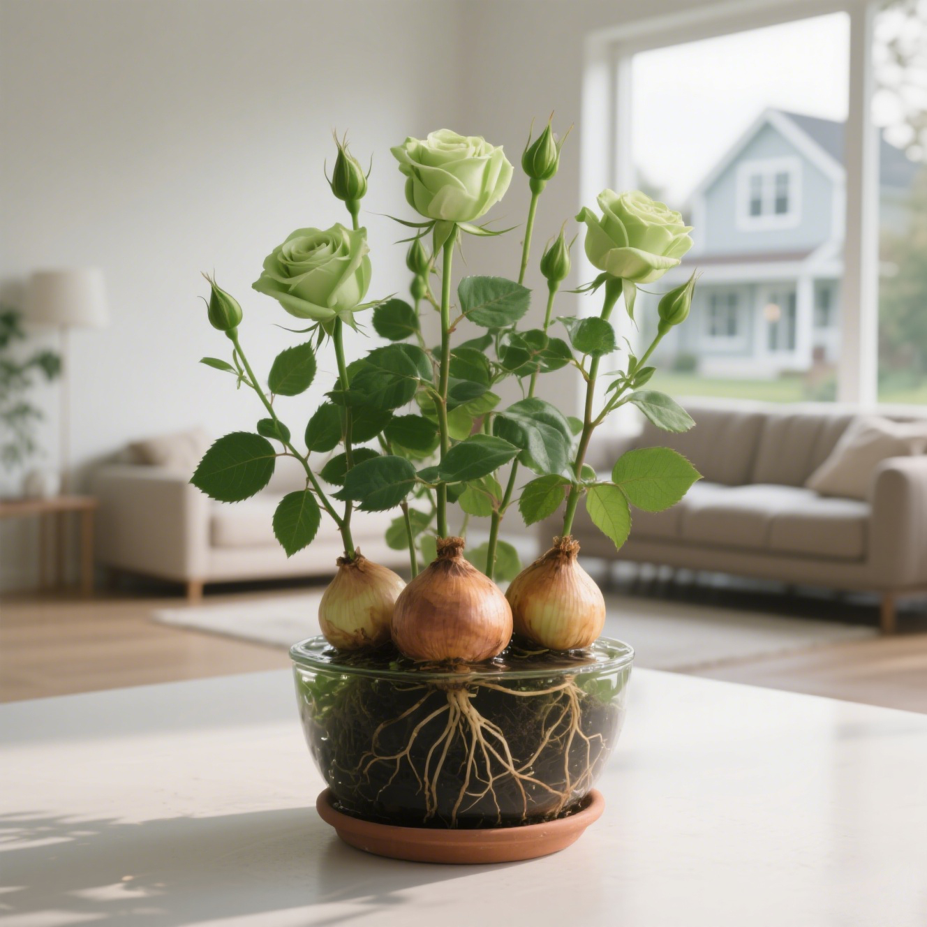 ✨Hidropóniás Rózsa Hagymák - Elbűvölő Illatos🌹Vízben vagy talajban is termeszthető-Clara Rosan