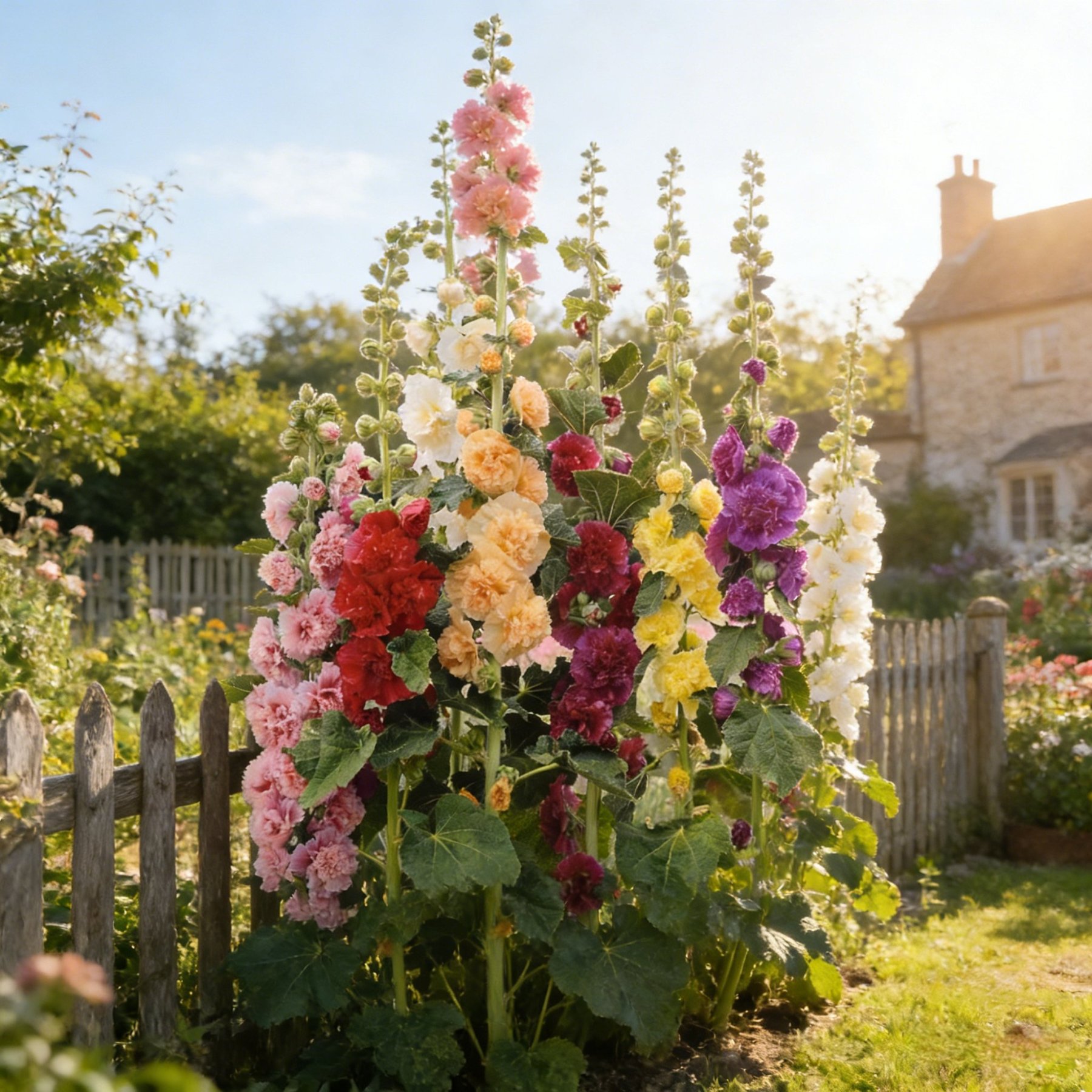 🌸Dupla mályvák: A kerti világ "magasodó pünkösdi rózsái"