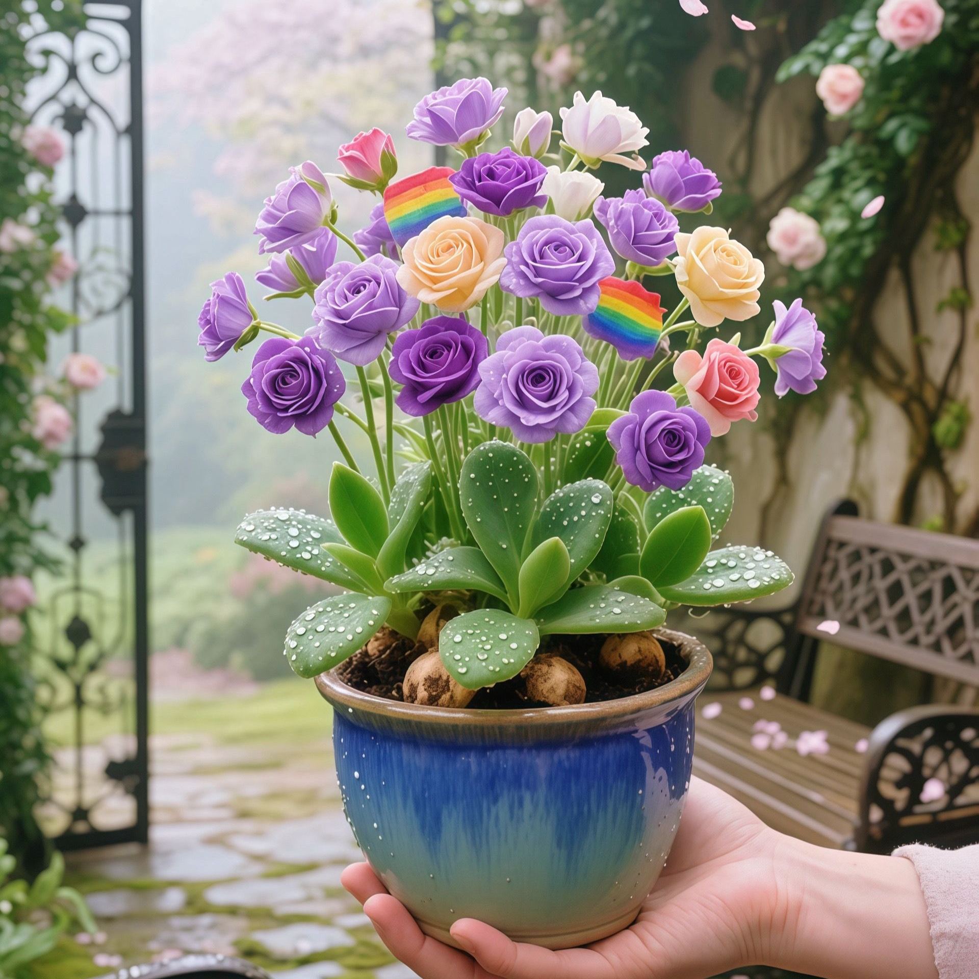 🌹🎉Kétszirmú Rózsa Orchidea Hagymák - Fagyálló és illatos-Clara Rosan