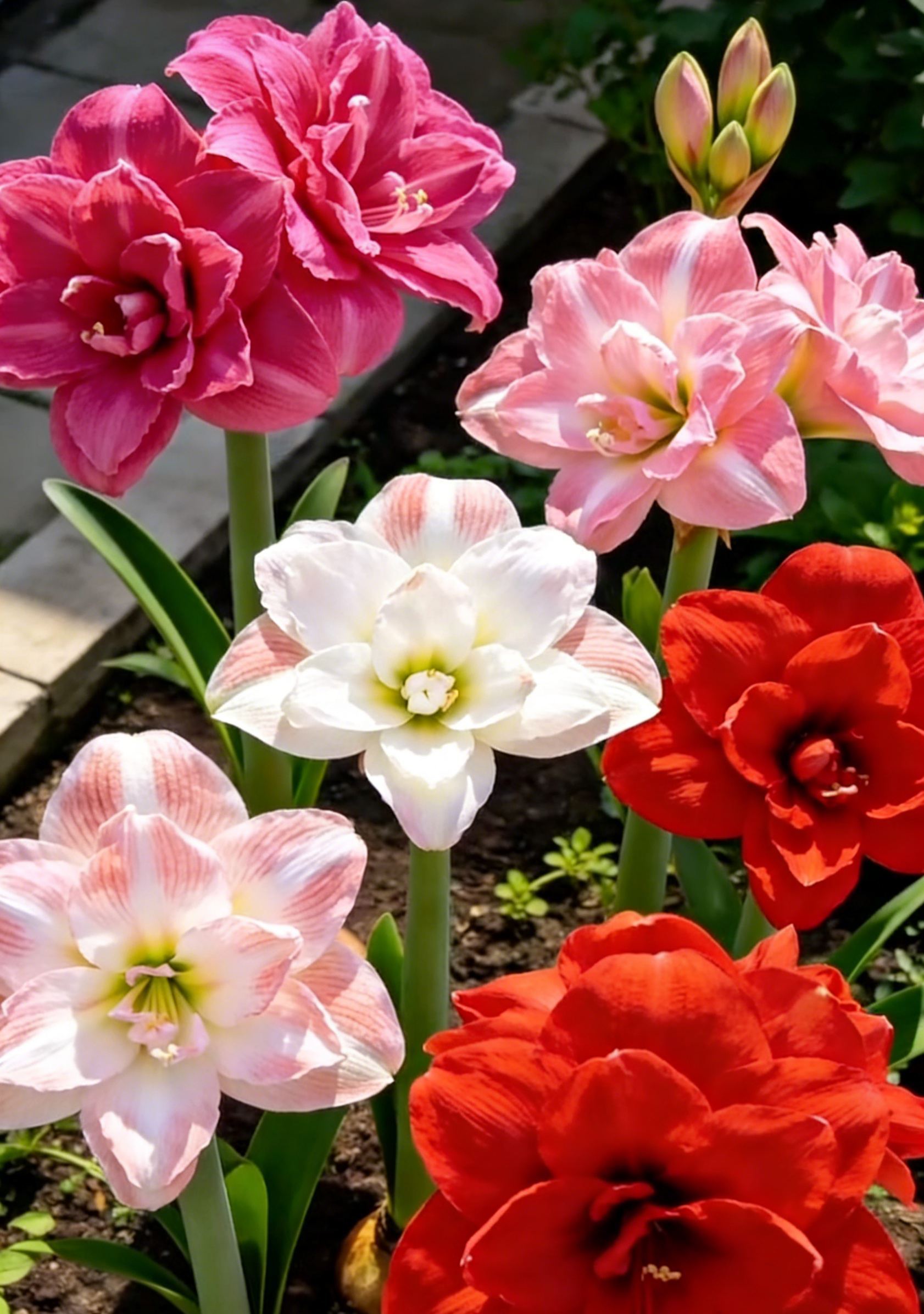 🌺 Kétszirmú Parfüm Amaryllis Hagymák Luxus virágok, gazdag illat—minden évszakot virágos bemutatóvá varázsol!-Clara Rosan