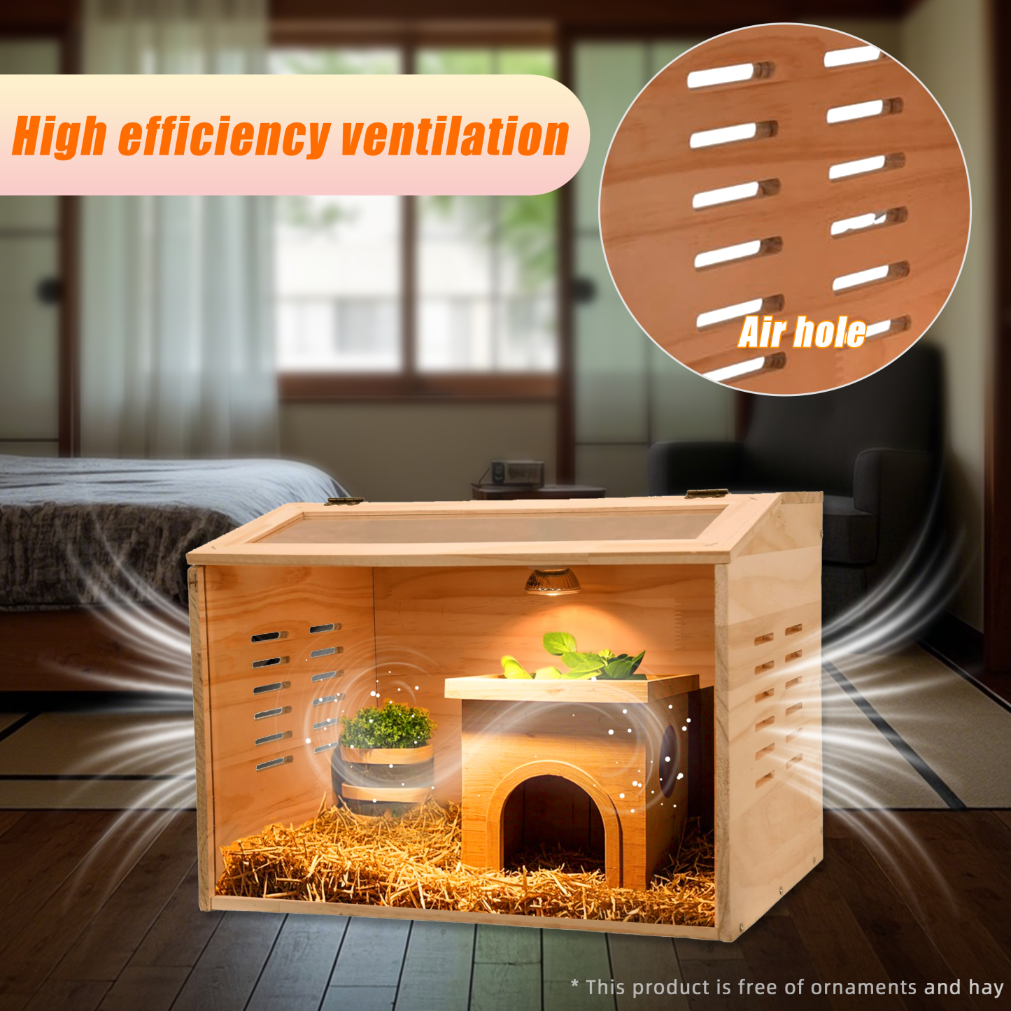 Wooden Hamster House, Small Pet House, Suitable for Lizards, Reptiles, Rabbits, Chickens, Chicken Breeding Boxes, Warm Breeding Cages, Quail Cages