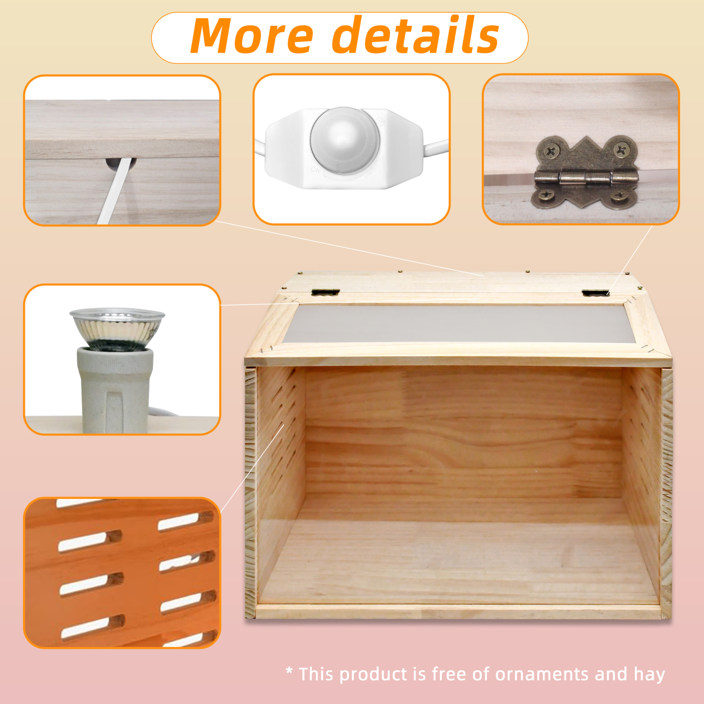 Wooden Hamster House, Small Pet House, Suitable for Lizards, Reptiles, Rabbits, Chickens, Chicken Breeding Boxes, Warm Breeding Cages, Quail Cages