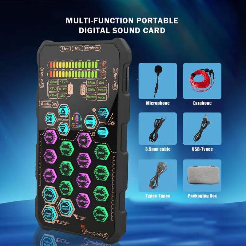 🎤Small Handheld Sound Card Set