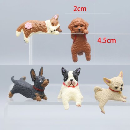 🔥 Hand-Painted Mini Cat Desk Figurines – Set of 5 Cute Cartoon Kitty Companions