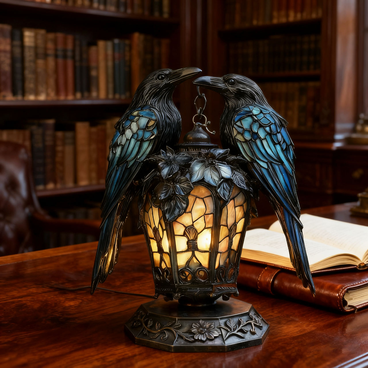 ✨ Limited Edition Cardinal Bird Lamp 🕊️ — Handcrafted Art for Refined Homes