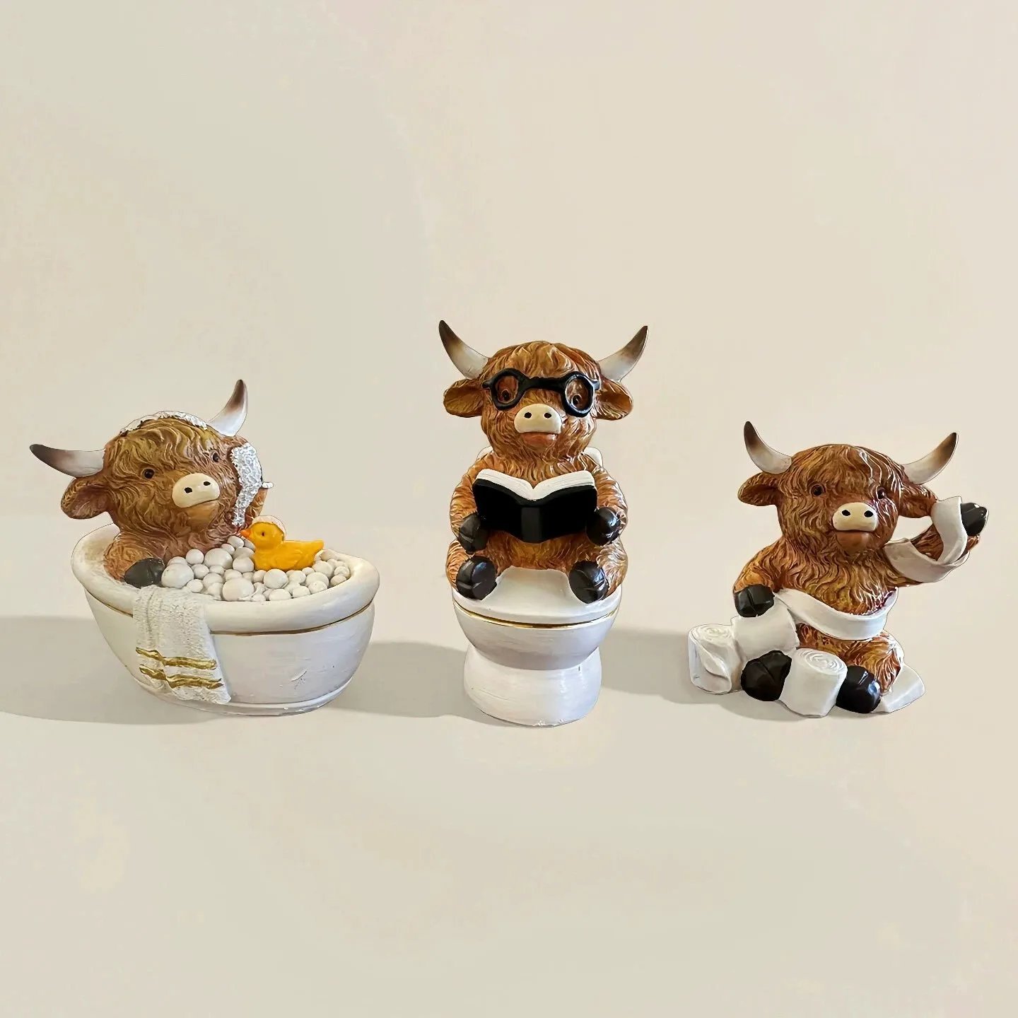 🔥 Limited-Time Deal | Highland Cow Bathroom Ornaments – Exclusive Limited Edition