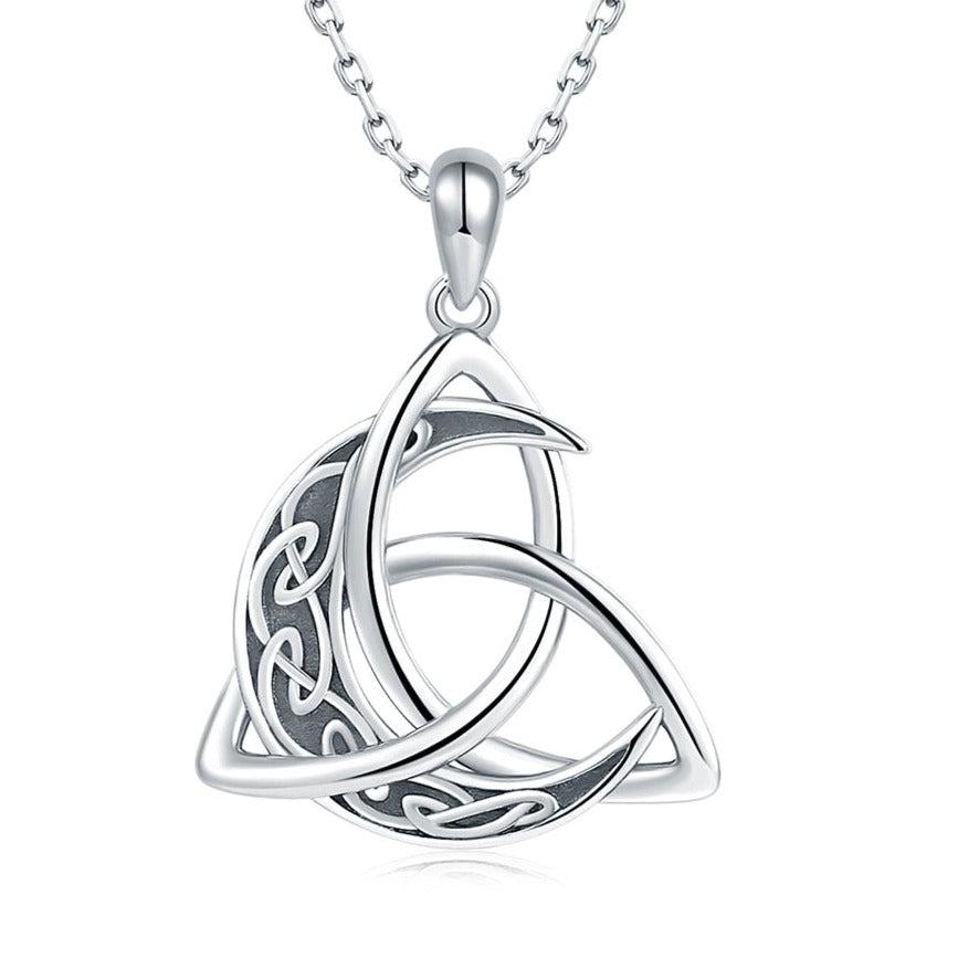 Handcrafted Celtic Moon Knot Necklace 🌙 | Sterling Silver Limited Edition