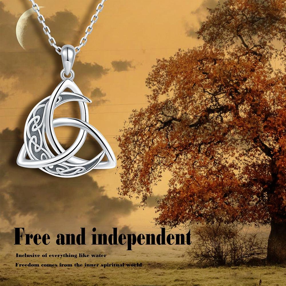 Handcrafted Celtic Moon Knot Necklace 🌙 | Sterling Silver Limited Edition