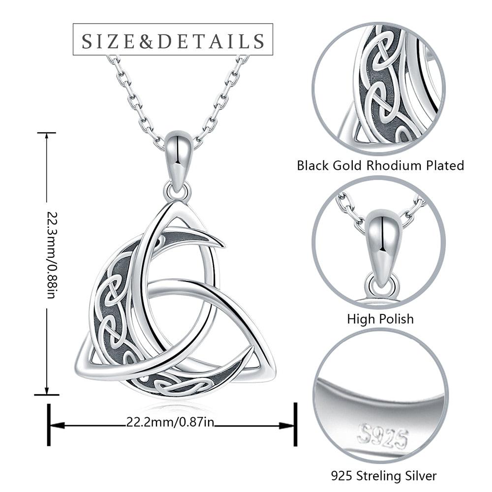 Handcrafted Celtic Moon Knot Necklace 🌙 | Sterling Silver Limited Edition