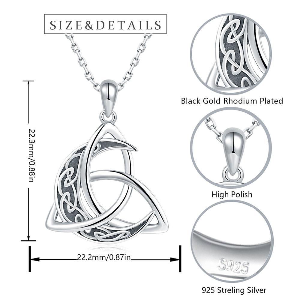Handcrafted Celtic Moon Knot Necklace 🌙 | Sterling Silver Limited Edition