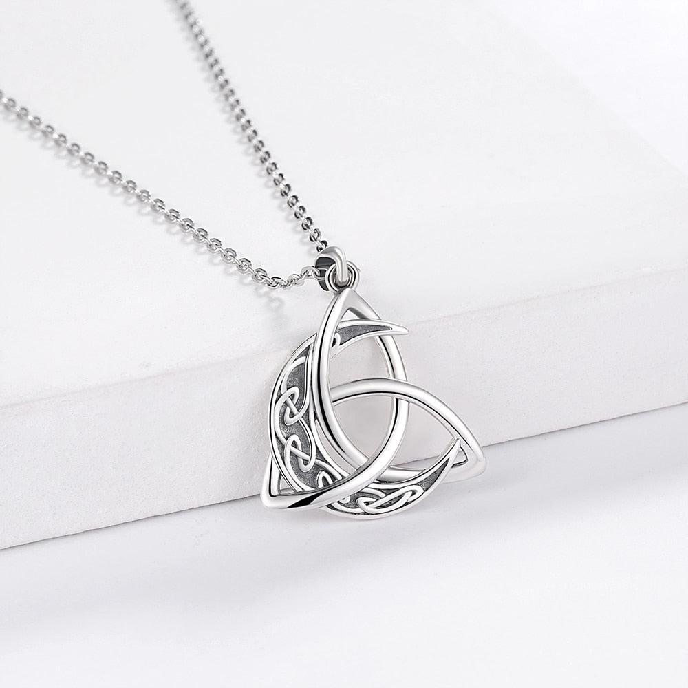 Handcrafted Celtic Moon Knot Necklace 🌙 | Sterling Silver Limited Edition